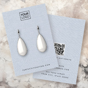 Logótipo de aparência de linha azul Dusty Cartão Q