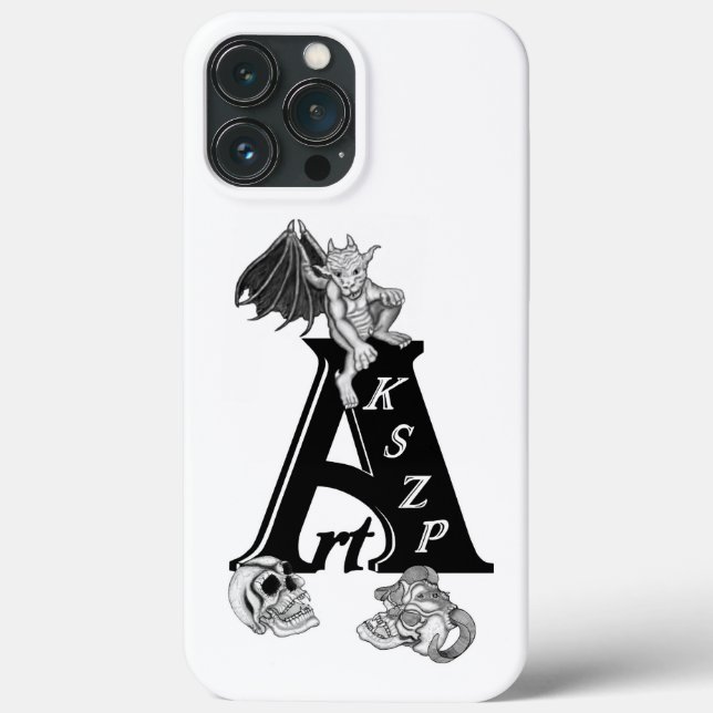 Logotipo de ArtKSZP com Golem e crânio (Verso)