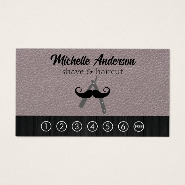 Logotipo de barbeiro | Couro (Frente)