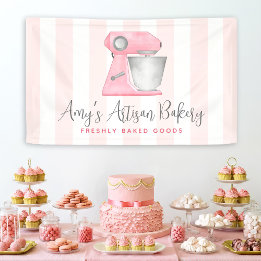 Logotipo de Batedeira de Cozinha de Padaria Rosa B