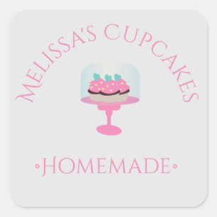 Logotipo de Bolo Cupcakes Adesivos Padaria Caseira