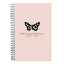 Logotipo de Borboleta em Aquarela Rosa Bege Fofo