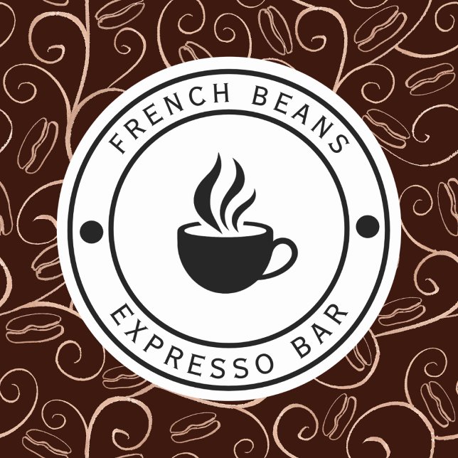 Logotipo de café Tipografia Adesivo (Criador carregado)
