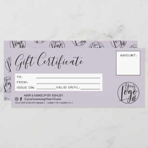 Logotipo de certificado de presente branco de lava