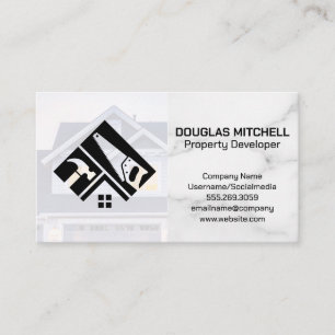 Logotipo de construção   Cartão de visita residenc