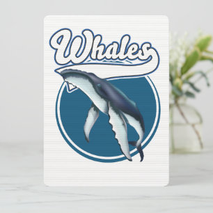 logotipo de desenho animado de baleia
