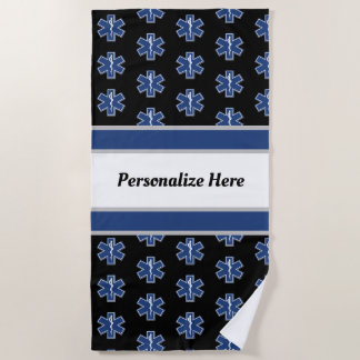 Logotipo de emergência EMS    Toalha de praia