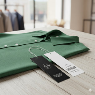 Logotipo de empresa moderno Código de barras Etiqu