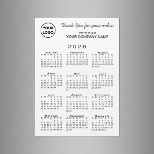 Logotipo de empresa Obrigado Calendário 2026