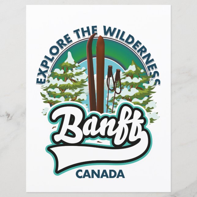 logotipo de esqui banff canadá (Frente)