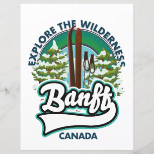 logotipo de esqui banff canadá