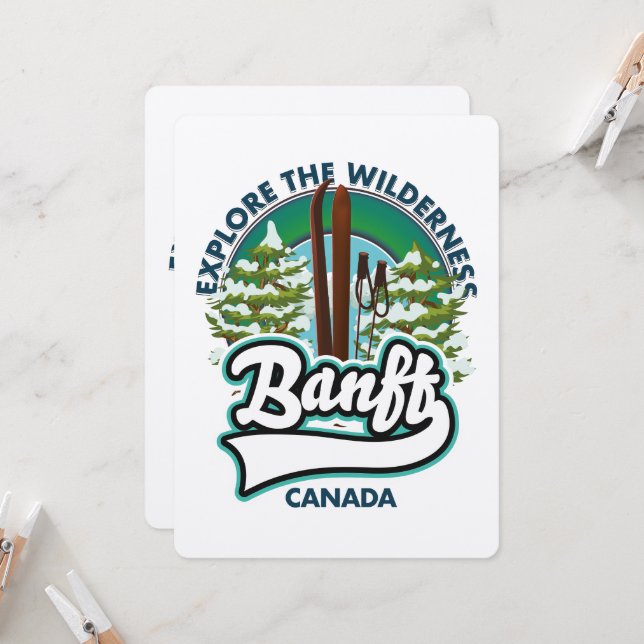 logotipo de esqui banff canadá (Frente/Verso In Situ)