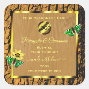 Logotipo de etiquetas de produto do Latido de árvo