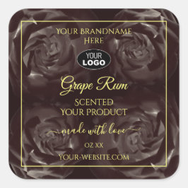 Logotipo de etiquetas de produto para Rosas de flo