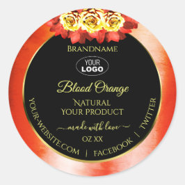 Logotipo de etiquetas de produto preto vermelho-al