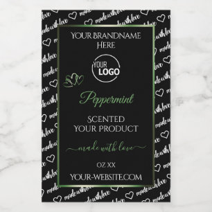 Logotipo de Etiquetas de Produto Verde Arte de Pal