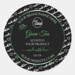 Logotipo de etiquetas de produto verde em nuvem em