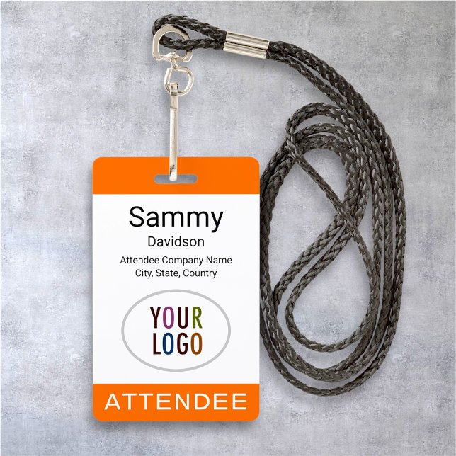 Logotipo de evento do Crachá de Participante Laran (MISOOK Attendee Badge with Lanyard)
