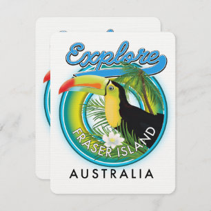 Logotipo de exploração da Austrália na Ilha Fraser