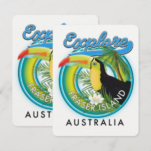 logotipo de exploração da Ilha Fraser Austrália