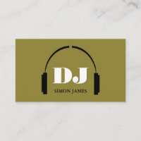 Logotipo de fones de ouvido, Cartão de visita DJ p