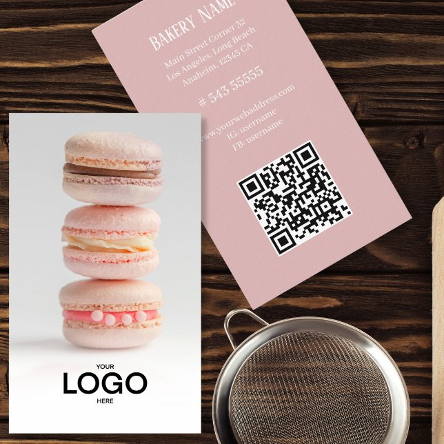 Logotipo de Foto da Bakery Cartão de visita de cód (Criador carregado)
