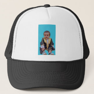 logotipo de foto de bebê no boné