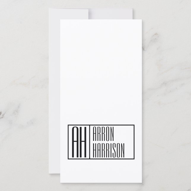 Logotipo de Iniciais e Nomes Mínimos Modernos (Frente)