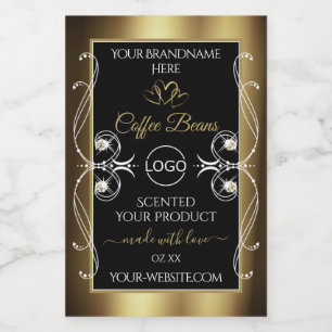 Logotipo de Jovens de Etiquetas de Produto Dourado