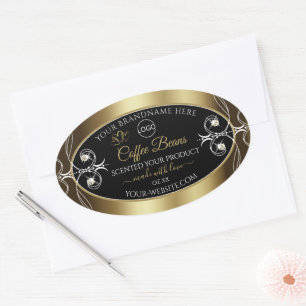 Logotipo de Jovens de Etiquetas de Produto Dourado