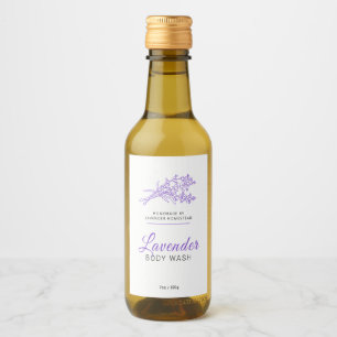 Logotipo de lavanda de etiqueta de lavagem de corp