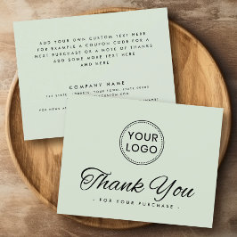 Logotipo de mídia social leve cartões de agradecim