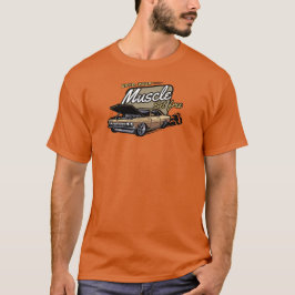 Logotipo de muscle car na camiseta