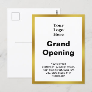 Logotipo de Negócios de Grande Abertura Convite Do