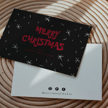 Logotipo de neve plano Cartões de Natal Meritíssim