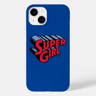Logotipo de nome empilhado da Supergirl vermelha e
