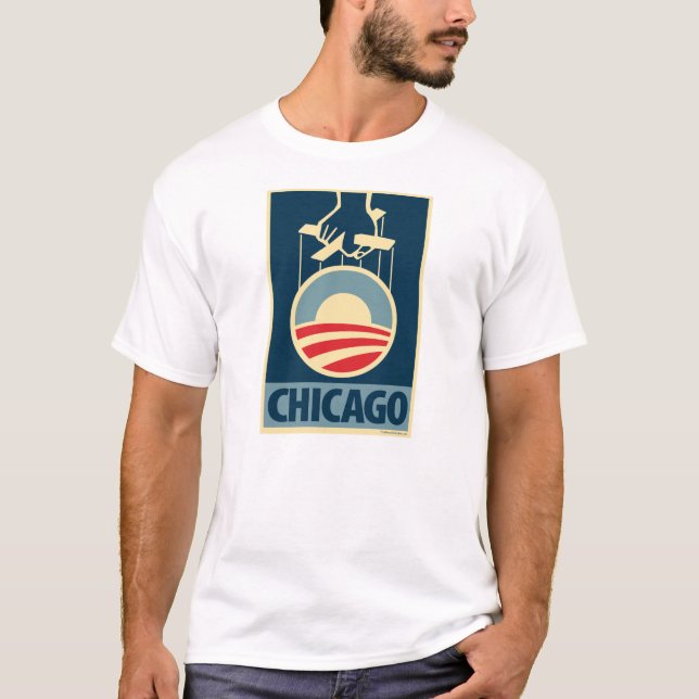 Logotipo de Obama - Chicago: T-shirt de OHP (Frente)