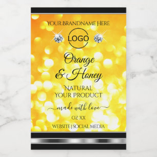 Logotipo de Ouros de etiquetas de produto amarelo 