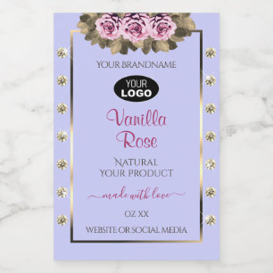 Logotipo de Ouros Rosa Rosa com Etiquetas Azuis Cl