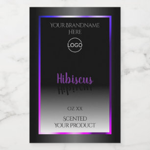 Logotipo de quadro rosa roxo Etiquetas de produto 