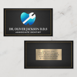 Logotipo de reparo dentário Cartão de visita d