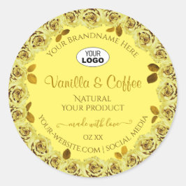 Logotipo de Rosas de flores para etiquetas de prod