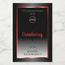 Logotipo de rótulo de produto preto e branco Quadr