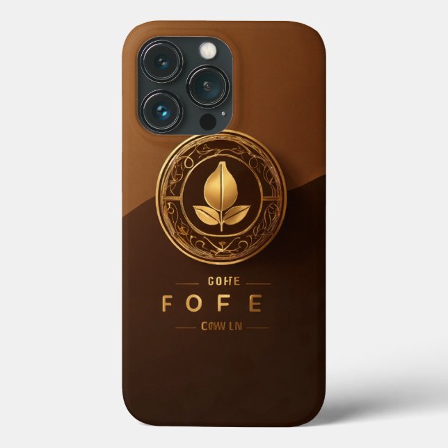 Logotipo de Semente de Café Elegante - Design com  (Verso)
