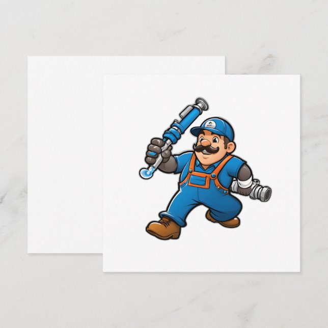 logotipo de serviços de canalização (Frente/Verso)