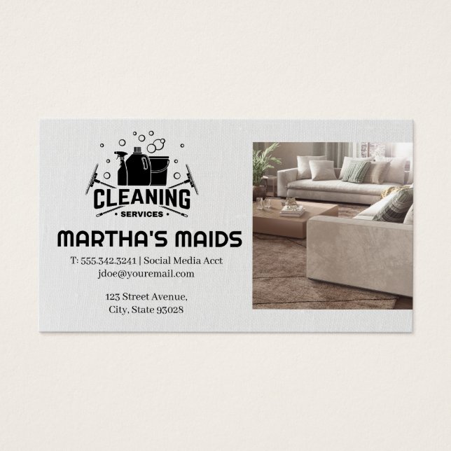 Logotipo de serviços de limpeza | Sala de Viagem (Frente)