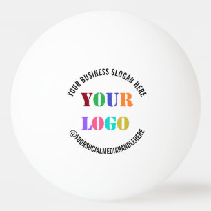 Logotipo de sua empresa e Bola de Pong de Texto Pe