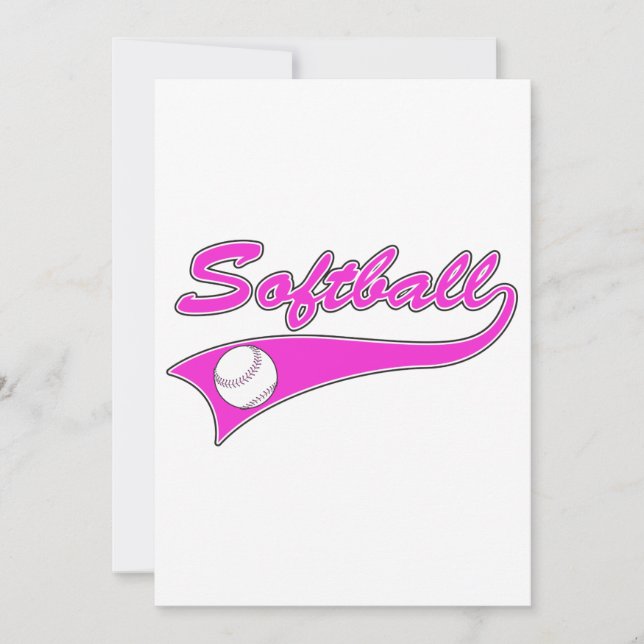 logotipo de texto de softball rosa (Frente)
