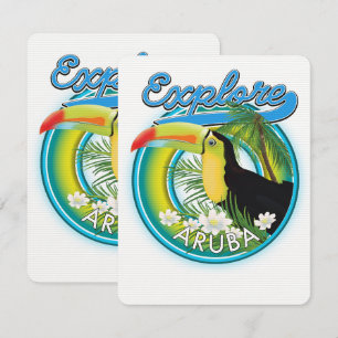 Logotipo de viagem Explore Aruba