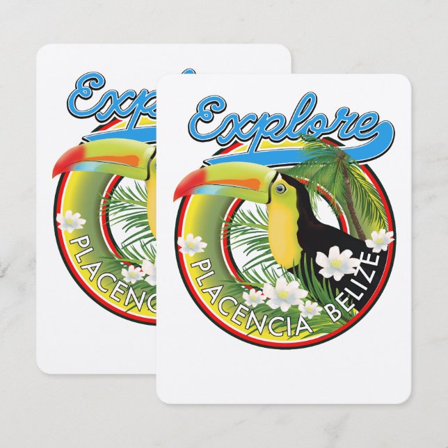 Logotipo de viagem Explore Placencia Belize (Frente/Verso)